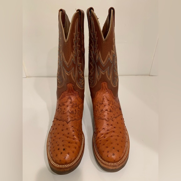 Lucchese Other - LUCCHESE Full Quill Ostrich Boots 9D
